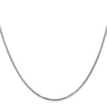 14K White Gold 16 inch 1.4mm Box with Lobster Clasp Chain