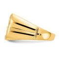 14k and Rhodium Men's .10ct Diamond Eagle Ring