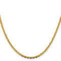 14K 24 inch 2.75mm Tri-color Pav��������� Valentino with Lobster Clasp Chain