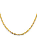 14K 24 inch 3.8mm Tri-color Pav��������� Valentino with Lobster Clasp Chain