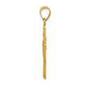 14k Four-Way Medal Hollow Pendant