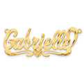14K Diamond-cut Heart Name Plate
