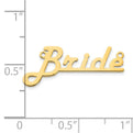 14K Polished Harlow Solid Font Underlined Name Plate
