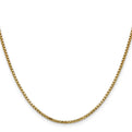 14K 18 inch 1.75mm Semi-Solid Round Box with Lobster Clasp Chain