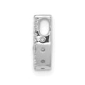 14K White Gold Diamond Letter J Initial Charm