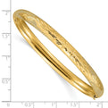 14k 4/16 Oversized Laser Cut Hinged Bangle Bracelet