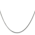 14K White Gold 18 inch 1.4mm Curb with Spring Ring Clasp Pendant Chain