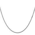 14K White Gold 20 inch 1.5mm Box with Lobster Clasp Chain