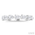 1 ctw East-West Pear Shape Diamond Fashion Ring in 14K White Gold