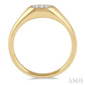 1/4 ctw Oval Shape Lovebright Diamond Ring in 14K Yellow and White Gold