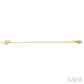 1/8 ctw Petite Heart Round Cut Diamond Fashion Bracelet in 10K Yellow Gold