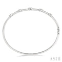3/4 Ctw Lovebright Round Cut Diamond Bangle in 14K White Gold