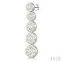 1 1/6 Ctw Lovebright Round Cut Diamond Earrings in 14K White Gold