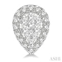 1/2 Ctw Pear Shape Lovebright Diamond Stud Earrings in 14K White Gold