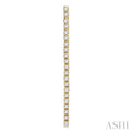 1 1/2 Ctw Single Line Drop Round Cut Diamond Tennis Earring in 14K Yellow Gold