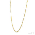 1 1/4 ctw Bezel Set Round Cut Diamond Tennis Necklace in 14K Yellow Gold