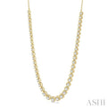 3 ctw Round Cut Diamond Illusion Necklace in 10K Yellow Gold