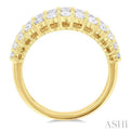2 3/8 ctw Baguette and Round Cut Diamond Fashion Band in 14K Yellow Gold