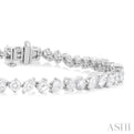 5 3/4 ctw Mixed Cut Diamond Fashion Bracelet in 14K White Gold