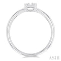 1/4 ctw Petite Fusion Baguette and Round Cut Diamond Fashion Ring in 14K White Gold