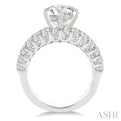 2 1/2 Ctw Diamond Semi-mount Engagement Ring in 14K White Gold