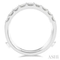 3/4 ctw Baguette Diamond Insert Ring in 14K White Gold