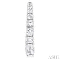 3/4 ctw Petite Graduated Round Cut Diamond Fashion Huggies in 14K White Gold