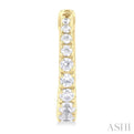1/2 ctw Petite Graduated Round Cut Diamond Fashion Huggies in 14K Yellow Gold
