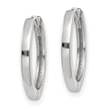 14k White Gold Round Hinged Earrings