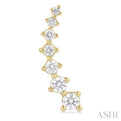 1 Ctw Round Cut Diamond Petite Fashion Climbers in 14K Yellow Gold