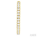 3/4 Ctw French Pave Set Round Cut Diamond Fashion Half Hoop Earring in 14K Yellow Gold