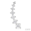 1 Ctw Round Cut Diamond Petite Fashion Climbers in 14K White Gold