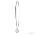 1/3 ctw Round Dangler Lovebright Diamond Earring in 14K White Gold