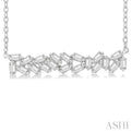 1/5 ctw Scatter Baguette Cut Diamond Fashion Necklace in 14K White Gold