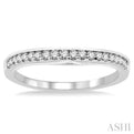 1/4 Ctw Round Cut Diamond Wedding Band in 14K White Gold