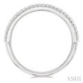 1/5 ctw Ball Bead Designing Baguette Cut Diamond Fashion Band in 14K White Gold