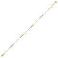 14Kt White Yellow Gold Diamond 1/10Ctw Bracelet