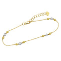 14Kt White Yellow Gold Diamond 1/10Ctw Bracelet