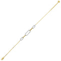 14Kt White Yellow Gold Diamond 1/5Ctw Bracelet