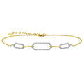 14Kt White Yellow Gold Diamond 1/5Ctw Bracelet