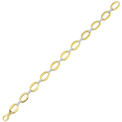 14Kt White Yellow Gold Diamond 1/2Ctw Bracelet