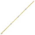 14Kt Yellow Gold Diamond 1/6Ctw Bracelet