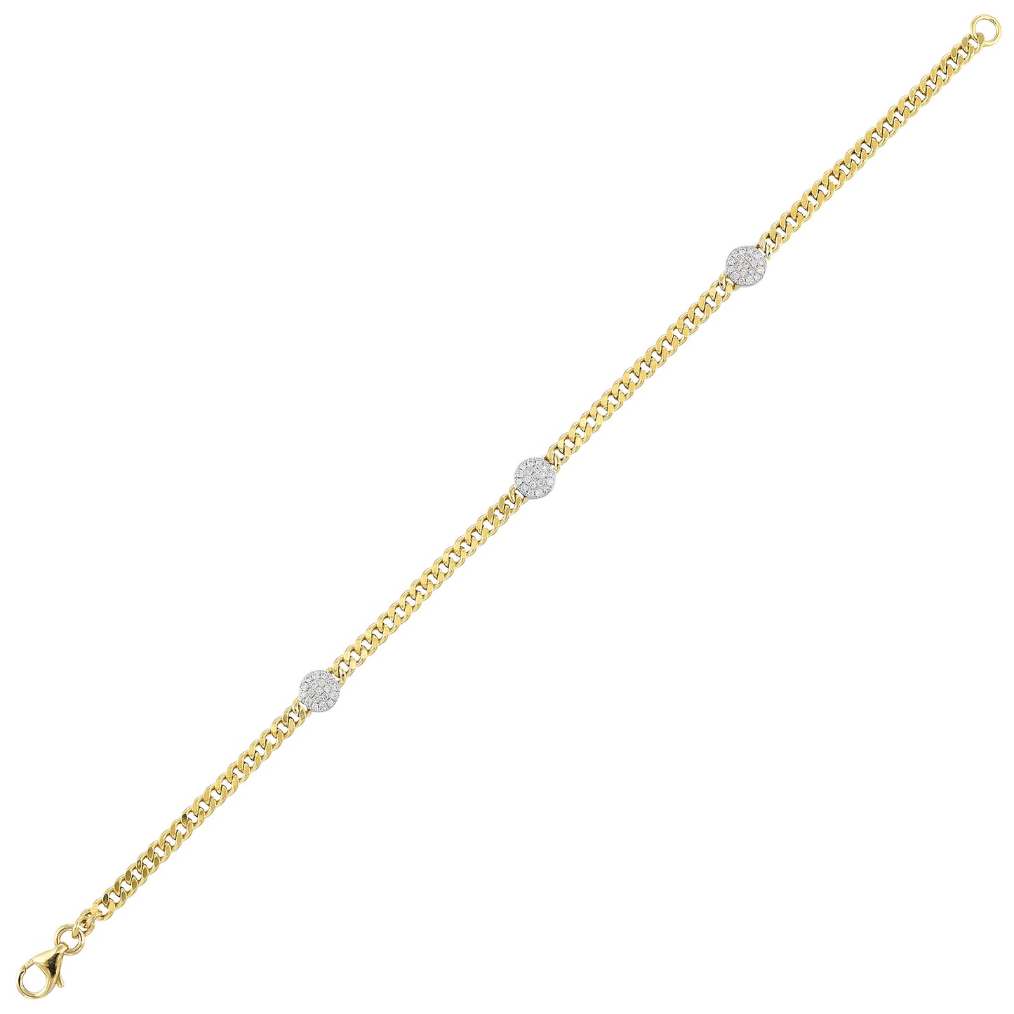 14Kt Yellow Gold Diamond 1/6Ctw Bracelet