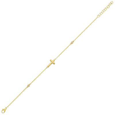14Kt Yellow Gold Diamond 1/20Ctw Bracelet