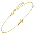 14Kt Yellow Gold Diamond 1/20Ctw Bracelet