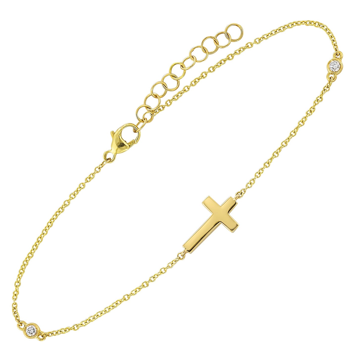 14Kt Yellow Gold Diamond 1/20Ctw Bracelet