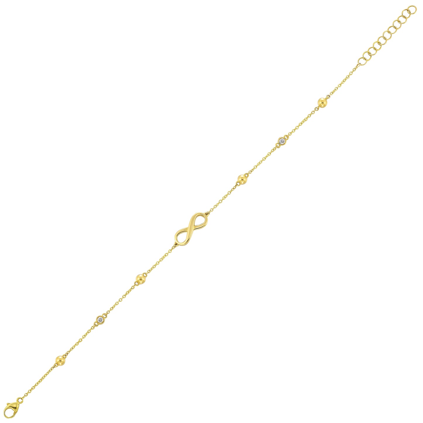 14Kt Yellow Gold Diamond 1/20Ctw Bracelet