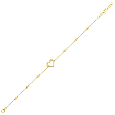 14Kt Yellow Gold Diamond 1/20Ctw Bracelet