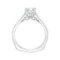 14K White Gold Round Cut Diamond Solitaire Engagement Ring (Semi-Mount)