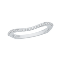 Euro shank Diamond Half Eternity Wedding Band in 14K White Gold